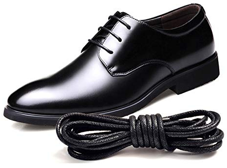 [PAIR] Waxed Cotton Shoelaces, Thin Round For Dress Shoes, Traditional 2.5mmx85cm (Black)