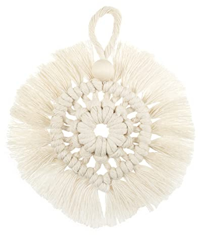 Trimits Make Your Own Macramé Decoration Kit, Festive Cream Wreath