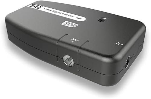 Signal Booster, TV Single Output Amplifier 27828HSR With Integrated 4G Filter, Black & CDL Micro