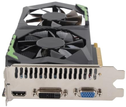 Tbest 1050 Ti, Geforce 1050 Ti, grafikkort, grafikkort 128bit 4GB DDR5 1250MHz automatisk detektering, hållbart datortillbehör för stationära datorer med två fläktar