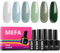 MEFA UV Nagellack, 6 Farben Blau Grün Farben 7 ML Soak Off UV LED Gel Nagellack Schellack Set für Gelnägel Nail Art Kit Maniküre Nageldesign Nägel Selber Machen