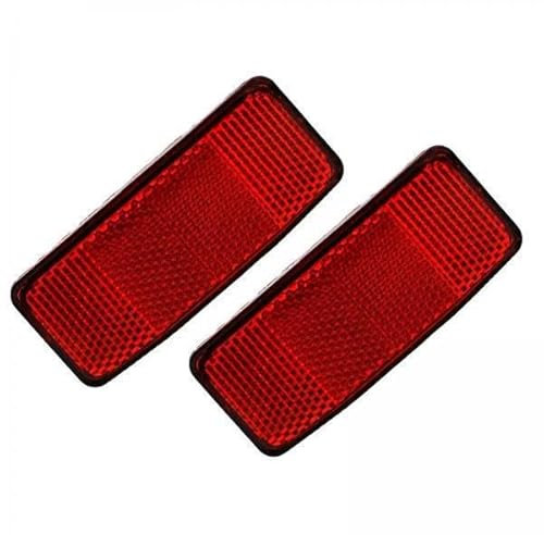 JISADER 6X 2 Stück Fahrradreflektoren für Nachtfahrten, Fahrrad Warnreflektoren Vorne Und Hinten, Zubehör, Warnstreifen, Sicherheitsreflektoren für