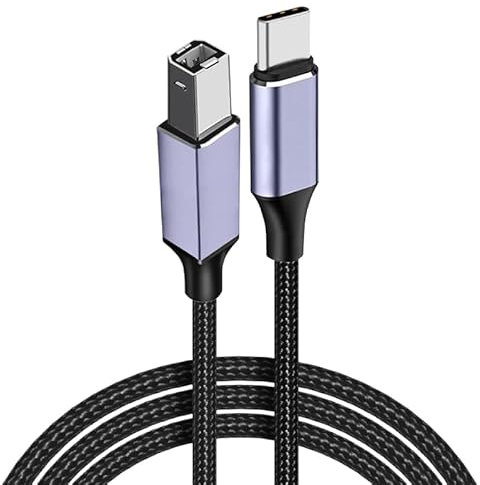 USB C Printer Cable 3ft,USB B To USB C Cable Compatible With MIDI, Piano, MacBook Pro, iPad Pro, HP Canon Printers, Lexmark, Brother, Xerox, MacBook Air And More Type-C Devices/Laptops