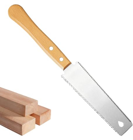 Fug Japanese Pull Saw for Woodworking with Non Slip Handle, Double Tooth Flush Cut Handsaw for Woodworkers Fine Cutting