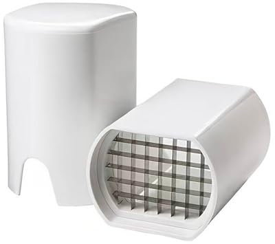 VITA PERFETTA Taglierina per patatine fritte/verdure con griglie da taglio, colore casuale (11 x 15 x 9 cm)