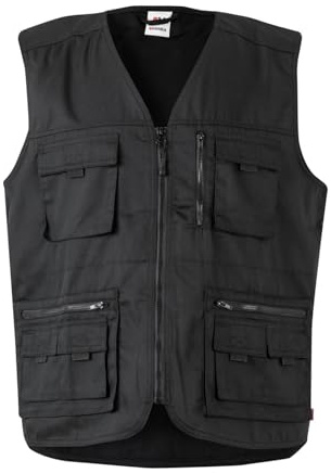 Velilla 105901; Chaleco Multibolsillos; Color Negro; Talla XL