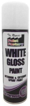 2 X White Gloss Spray Paint Interior & Exterior 250ml Can
