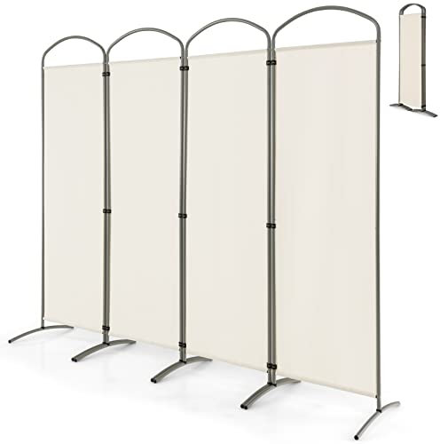 Multigot Folding Room Divider, 4/6-Panel Room Partition Protective Screens, Freestanding Wall Privacy Screen Protector for Living Room Bedroom Office