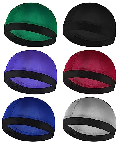 6 Pcs Kids Satin Wave Caps Boo Boo Cap Baby Wave Caps Kids Stocking Cap for Boys Girls Multicolour