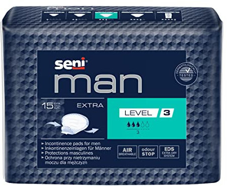 Seni Man Extra, Level 3 - Inkontinenzeinlagen für Männer zum Schutz bei unfreiwilligem Harnverlust