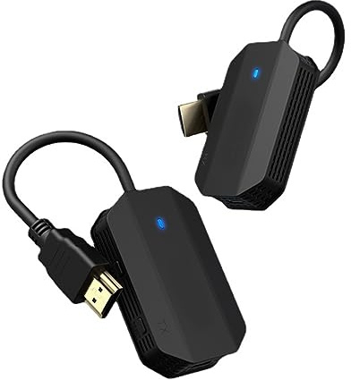 Yunseity Transmisor y Receptor HDMI Inalámbrico, Kit Extensor HDMI Inalámbrico 4K 5G, Plug and Play, para Computadora Portátil, PC a Proyector HDTV