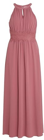 Vila Damen Vimilina Halterneck Maxi Dress-Noos Kleid, Mesa Rose/Detail:Elastic,42