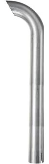 Tubo curvato prolunga marmitta scarico 100cm DIAMETRO 45mm con manicotto trattore e vari MADE IN ITALY