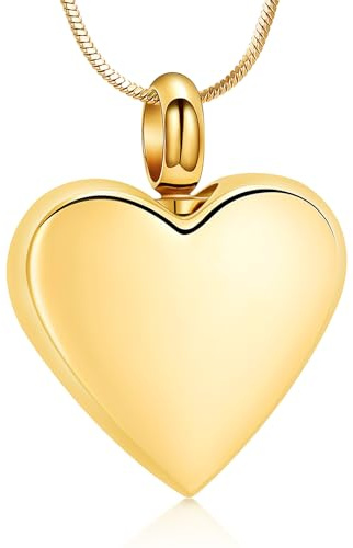 Minicremation Collar para cenizas de cremación con forma de corazón, para mujeres, hombres, acero inoxidable, para siempre en mi corazón, para seres queridos, colgante Keepsake Memorial para cenizas