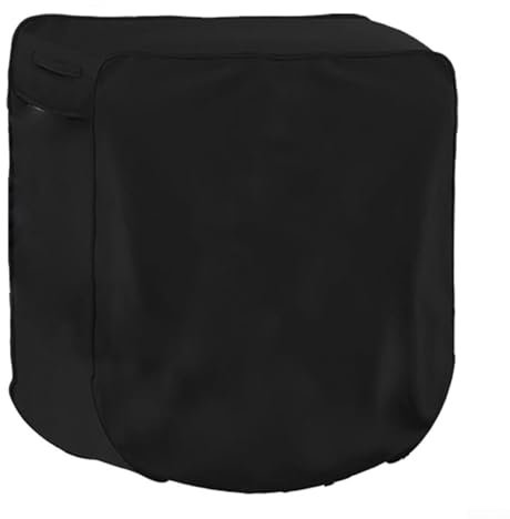 Besttoolifes Cubierta retráctil para carrete de manguera de jardín, impermeable, tela Oxford, 60 x 60 x 45 cm, negro y gris, con bolsa de almacenamiento, carrete automático para jardín (negro)