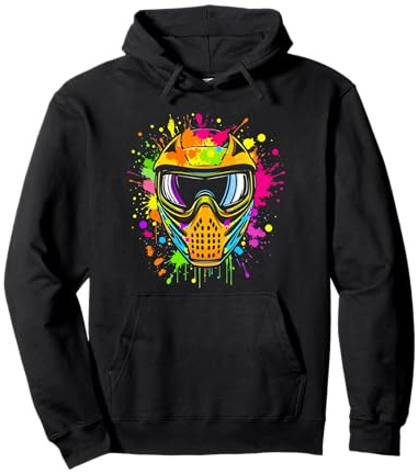 Paintball Tactical Icon Mask Funny Gifts For Paintballers Pullover Hoodie