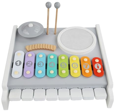 Weqizuerqi Xylofon för - Pedagogiska spel i trä | Musikalisk xylofon leksak för med klocka, för , dagis, klassrum, födelsedag, jul, pojkar, flickor
