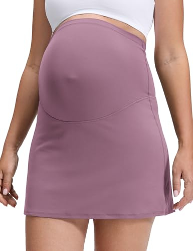 CRZ YOGA Maternité Jupes de Golf Une Ligne 36.8cm Lavande Clair 42