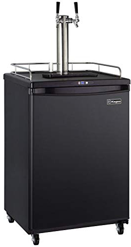Kegco Keg Dispenser, Black, 2 Tap