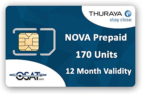 Thuraya Telefono satellitare NOVA Scheda SIM con 170 unità