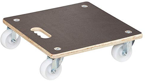 Wagner Transporthilfe MM 1339 I 38 x 38 x 11 cm - Tragkraft 250 kg - für schwer beladene Kisten, Geräte & Möbel I Ergo-Tragegriff I rutschfeste Oberfläche I FSC®-Zertifiziert - 20133901