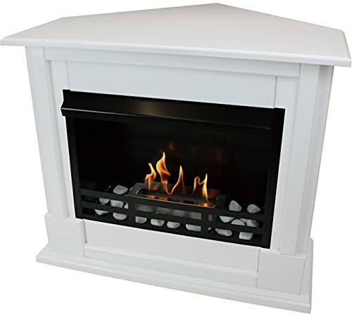 Kaminbau Mierzwa Gelkamin Ethanolkamin Kaminofen Eckkamin Apollo Deluxe - Weiß