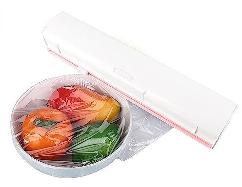 Cling Film Cutter Plastic Food Wrap Dispenser Justerbar längd för aluminiumfolie och Cling för kök