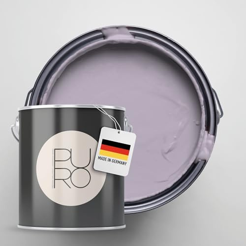 Livingwalls PURO Premium Wandfarbe c2001 - Malerfarbe für Wohnräume und Arbeitszimmer mit sehr hoher Deckkraft - matte hochwertige in Violett - 1l