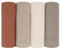 Peepeemax Mulltücher Baby Spucktücher 60x60cm, 4er-Pack 100% Baumwolle Spucktücher Baby für Jungen und Mädchen, Weich, Atmungsaktiv und Extrem Saugfähig Musselin Tuch für Babys, Neutral Braun