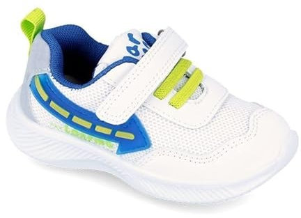 Garvalín Zapatillas niño con Luces Color Blanco Azul y Lima de Rejilla Deportivas con Luces Cierre Ajustable y Elasticos Muy comodas y Ligeras - 23