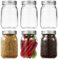 6er Einmachgläser mit Schraubdeckel, 500ml Mason Jar mit Deckeln, Geeignet zur Aufbewahrung von Haferflocken, Joghurt, Salatdressing, Kaffeebohnen, Gewürzen (500ML-6pack)