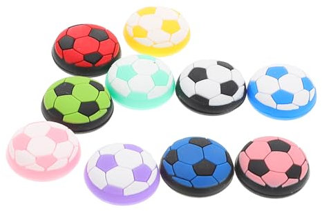 KOMBIUDA 10 Stück Joystick Daumen-Kappen Fußball Design Joystick-Griff Abdeckungen Für Präzise Controller Steuerung Und Komfortables Gaming Zubehör