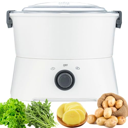 Electric Potato Peeler Machine, Potato Rumbler Peeler Machine, One-Button Peeling, Vegetable Dryer Salad Dehydrator, Quick Veg Peeling Tool, for Commercial and Home Peel Potatoes/Pears