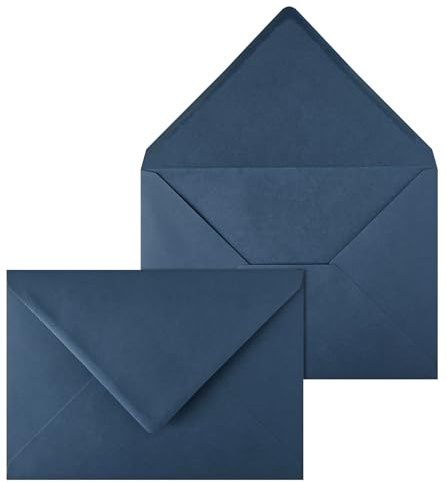 Netuno 20 stora blå kuvert DIN C5 16,2 x 22,9 cm 115g eleganta stora kuvert A5 för bröllop Jul inbjudningar