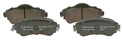 Bosch BP1685 - Plaquettes de Frein Avant pour Voiture - Qualité Bosch - Réduction du Bruit et de la Poussière - Certifié ECE-R90 - Sans Cuivre - Jeu de 4 Plaquettes