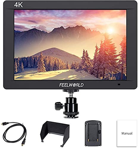 FEELWORLD FW703 Tums Kamerafältskärm 7 Tums FHD 1920x1200 IPS kamera Monitor med 3G-SDI&4K HDMI Ingång och Loop-Utgång,3D LUT,Peak Focus DSLR Video Assist,HDR Vågform,Rec.709 Färgstandard