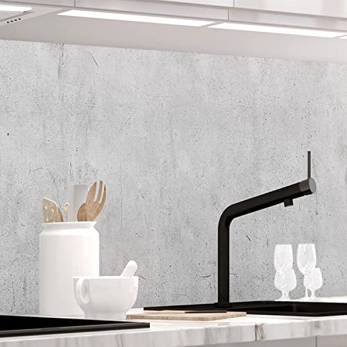 StickerProfis Küchenrückwand selbstklebend Matt-Optik - Beton - 1.8mm, Versteift, alle Untergründe, Hart PET Material, Premium 60 x 220cm