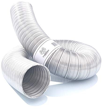 TYGERIX® Flexibles Aluminiumrohr, 70 mm Durchmesser | Ausziehbar bis 2,5 Meter | Hitzebeständig bis 250°C | Aluminiumfarben | Dicker und widerstandsfähiger | Zertifiziert