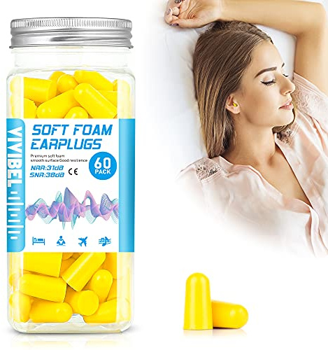 Tappi per le orecchie, cancellazione del rumore, SNR 38 dB, sfera per dormire in schiuma morbida, riutilizzabili, protezione dell'udito per sonno, lavoro, viaggio - 60 paia