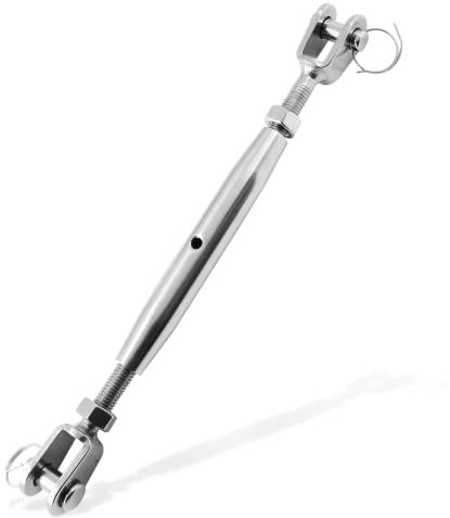 Suiwotin Tendeur M10 en acier inoxydable avec mâchoire et vis de gréement, corps fermé, mâchoire pour qualité marine