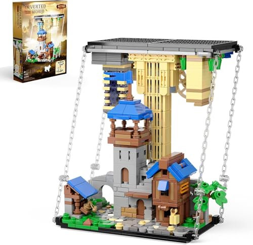 QLT QIAOLETONG Ideas City Reverse World Architecture Klemmbausteine Bausteinen,New York und Medieval Haus STEM Deko Geschenk für Erwachsene und Jungen ab 8-16+ 835PCS