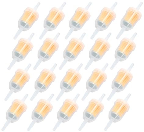 dentedeleao 20 Stück Kraftstofffilter, 5-8mm Benzinfilter, Dieselfilter Benzin Filter, Gasöl Flüssigkeitsfilter, für Maschinen zum Filtern von Benzin für Motorrad, Generator, Rasenmäher, Roller