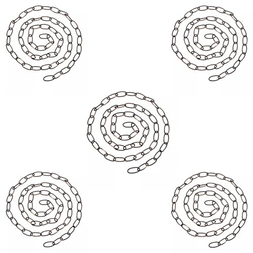 LEDSONE Vintage Style Metal Chain – 100cm Iron Thread with Not Carabiners for 32mm x 17mm Pendant Hanging Chains, Safety Barriers, and Outdoor, Indoor & Garden Décor (5, Copper)