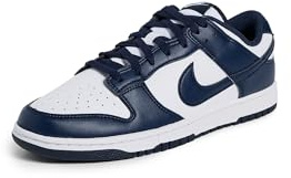 Nike HF5441-107 Dunk Low Retro Uomo, White/Midnight Navy-White EU 40.5