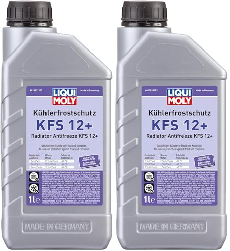 LIQUI MOLY Anti-congelante KFS 12+, 1 L, Anticongelante radiador 12+, SKU: 21145 (Paquete de 2)