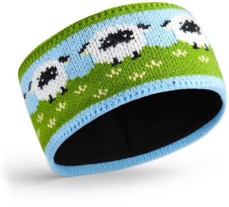 Xuniea Wide Headbands for Women Ear Warmers, Cute Thick Warm Headbands Winter Accessories, Cold Weather Headband for Women's Hair Fleece Lined Head Wrap(Sheep)