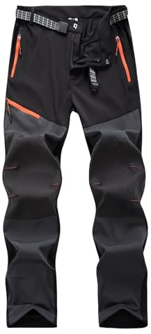 HomKuch Uomini Leggeri Pantaloni da Camminare all'aperto Stretch Traspirante Camping Pantaloni da Escursionismo con Zip Tasche