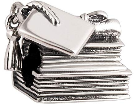 Charm a forma di libro in argento sterling 925, ideale per un regalo di compleanno, un anniversario, compatibile con bracciali Pandora