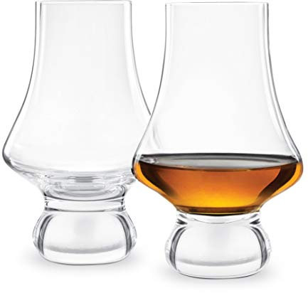 Final Touch Whiskey Tasting Glasses - Set of 2 Lead-Free Crystal Glasses - DuraShield Titanium Reinforced – Handcrafted (LFG4122)