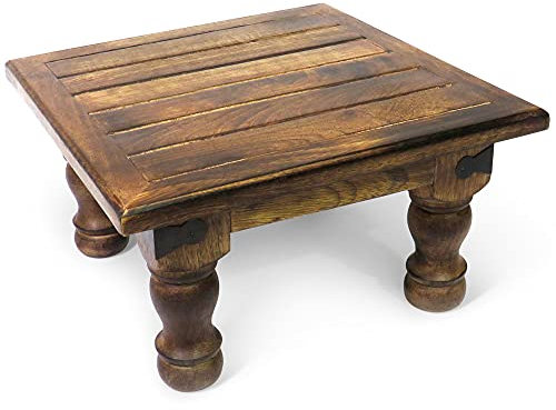 Purity Style Wooden Footstool, Plant Stand, Low Small Table
